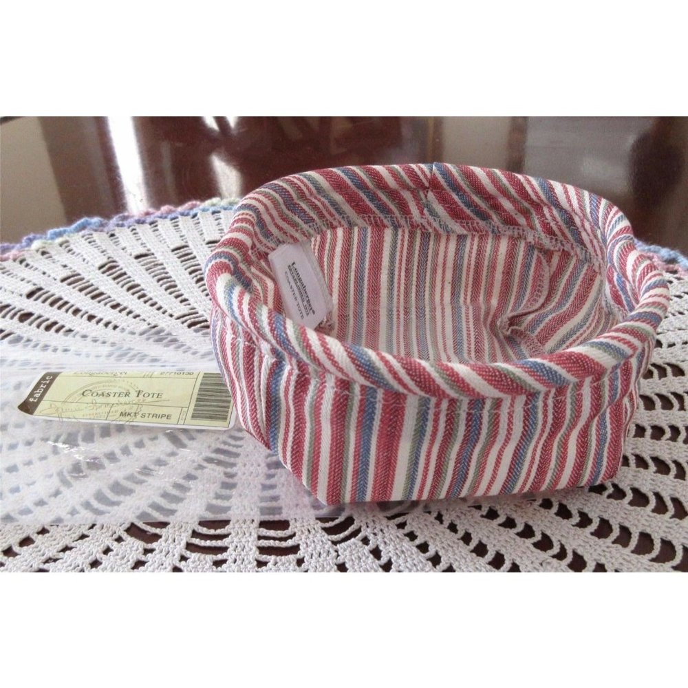 Longaberger Coaster Tote Liner Market Stripe New